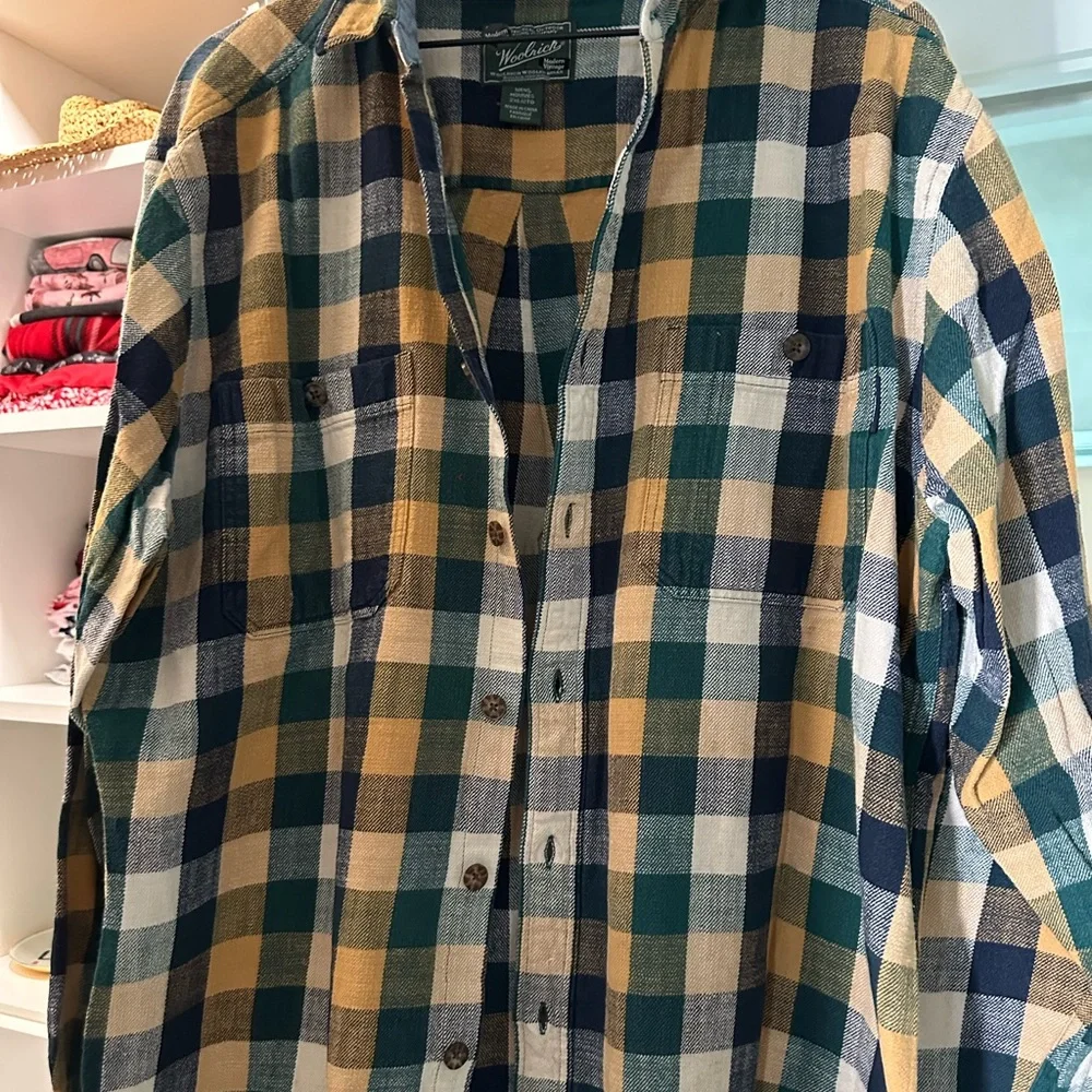 Modern Vintage Men's Plaid Shirt - Green and Yellow - Picture 3 of 4
